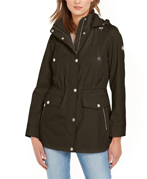 michael kors jacket belt|Michael Kors anorak jacket women.